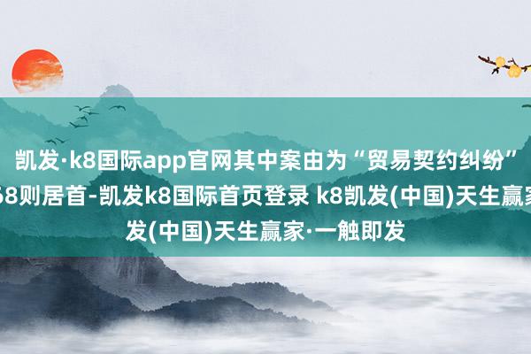 凯发·k8国际app官网其中案由为“贸易契约纠纷”的公告以168则居首-凯发k8国际首页登录 k8凯发(中国)天生赢家·一触即发