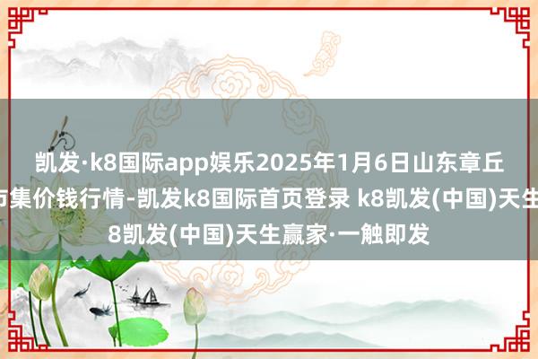 凯发·k8国际app娱乐2025年1月6日山东章丘刁镇蔬菜批发市集价钱行情-凯发k8国际首页登录 k8凯发(中国)天生赢家·一触即发