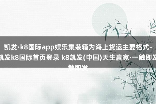 凯发·k8国际app娱乐集装箱为海上货运主要格式-凯发k8国际首页登录 k8凯发(中国)天生赢家·一触即发