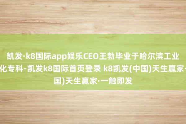 凯发·k8国际app娱乐CEO王勃毕业于哈尔滨工业大学自动化专科-凯发k8国际首页登录 k8凯发(中国)天生赢家·一触即发