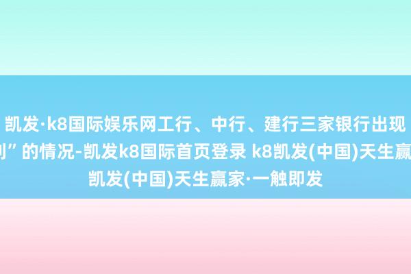 凯发·k8国际娱乐网工行、中行、建行三家银行出现“增收不增利”的情况-凯发k8国际首页登录 k8凯发(中国)天生赢家·一触即发
