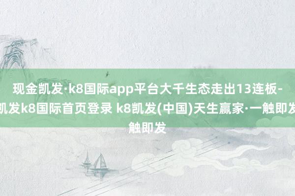 现金凯发·k8国际app平台大千生态走出13连板-凯发k8国际首页登录 k8凯发(中国)天生赢家·一触即发
