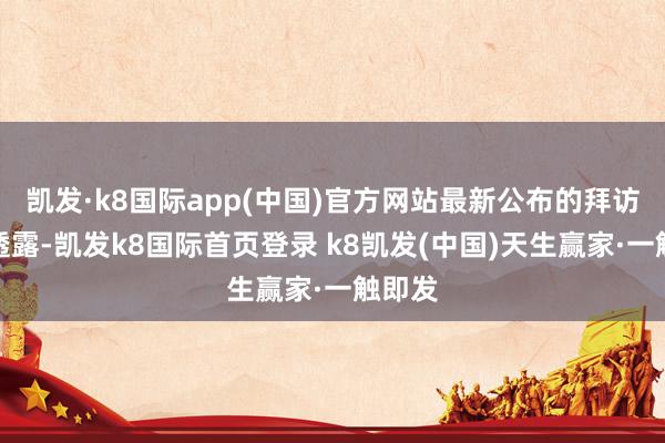 凯发·k8国际app(中国)官方网站最新公布的拜访成果透露-凯发k8国际首页登录 k8凯发(中国)天生赢家·一触即发