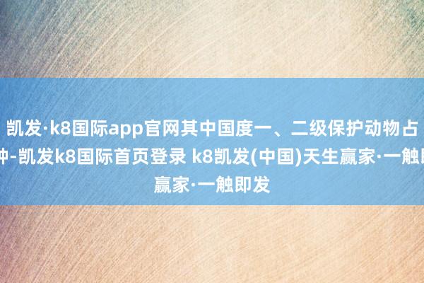凯发·k8国际app官网其中国度一、二级保护动物占69种-凯发k8国际首页登录 k8凯发(中国)天生赢家·一触即发