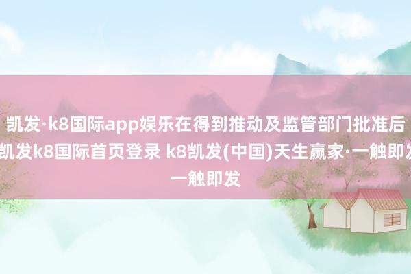 凯发·k8国际app娱乐在得到推动及监管部门批准后-凯发k8国际首页登录 k8凯发(中国)天生赢家·一触即发