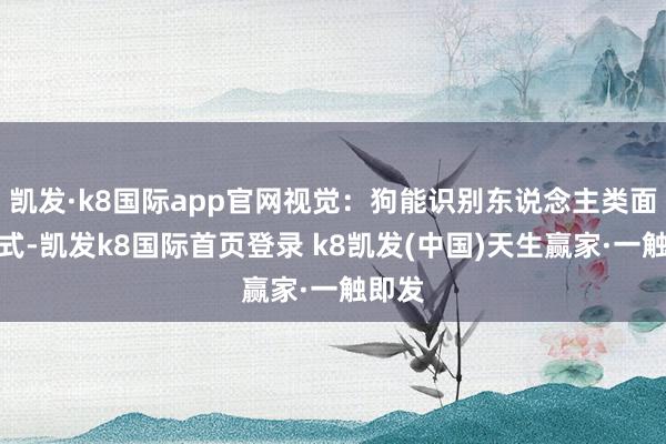 凯发·k8国际app官网视觉：狗能识别东说念主类面部样式-凯发k8国际首页登录 k8凯发(中国)天生赢家·一触即发